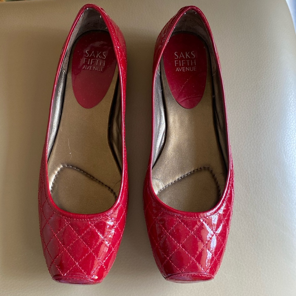 Quilted Square Toe Flats - size 8.5